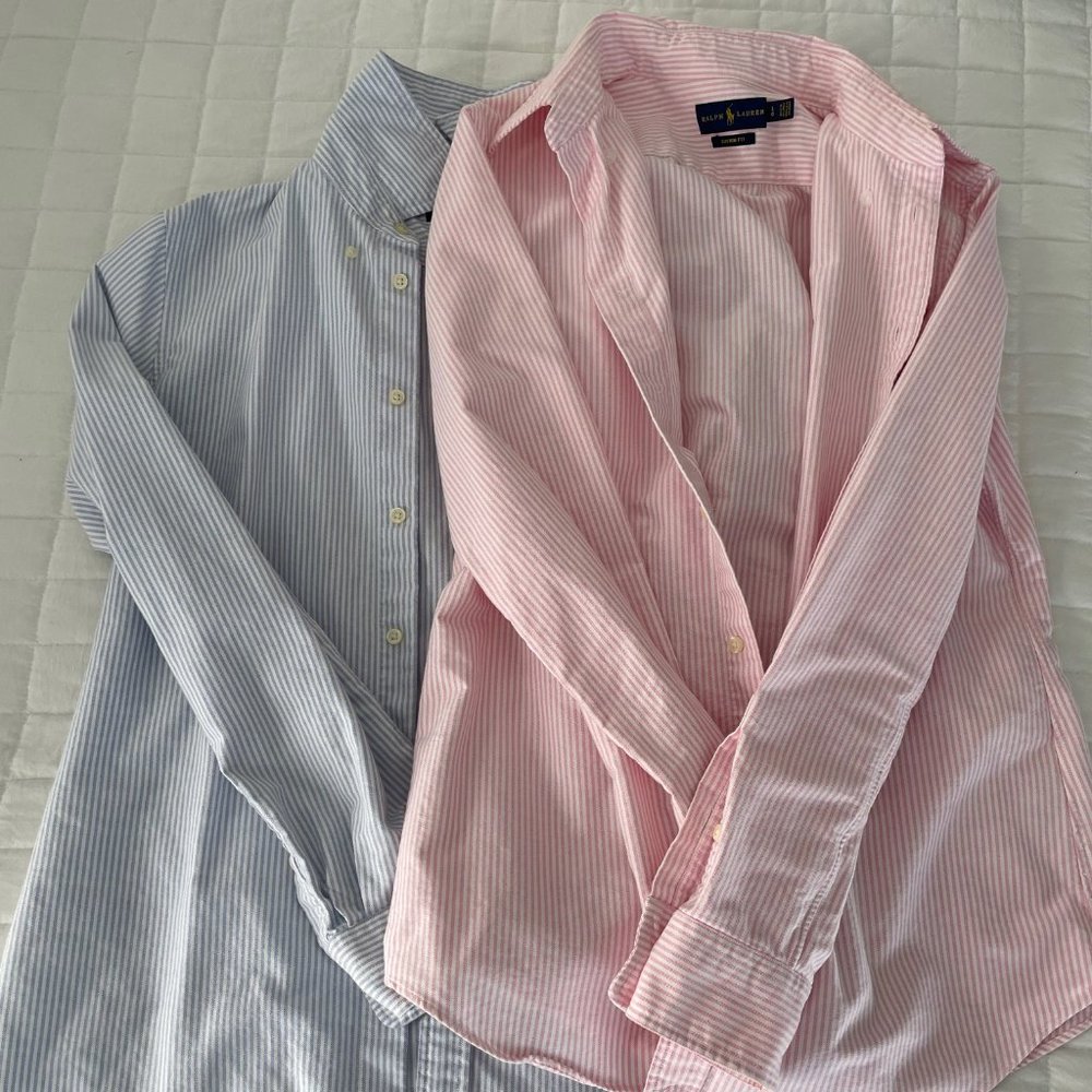 Ralph Lauren Seersucker Button Down Shirts - 2 pack!